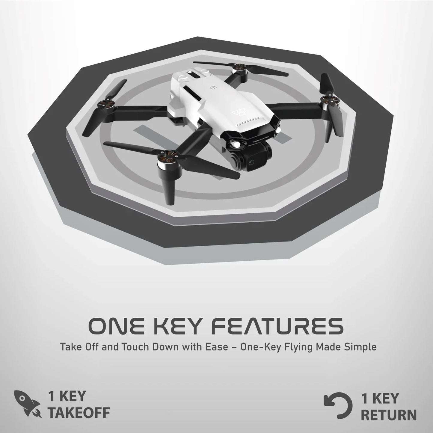 Nabhyaan PRO Drone with 4k Full HD Dual Camera, Range upto 4 km