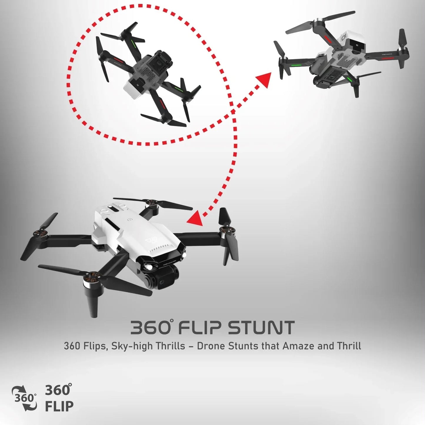 Nabhyaan PRO Drone with 4k Full HD Dual Camera, Range upto 4 km