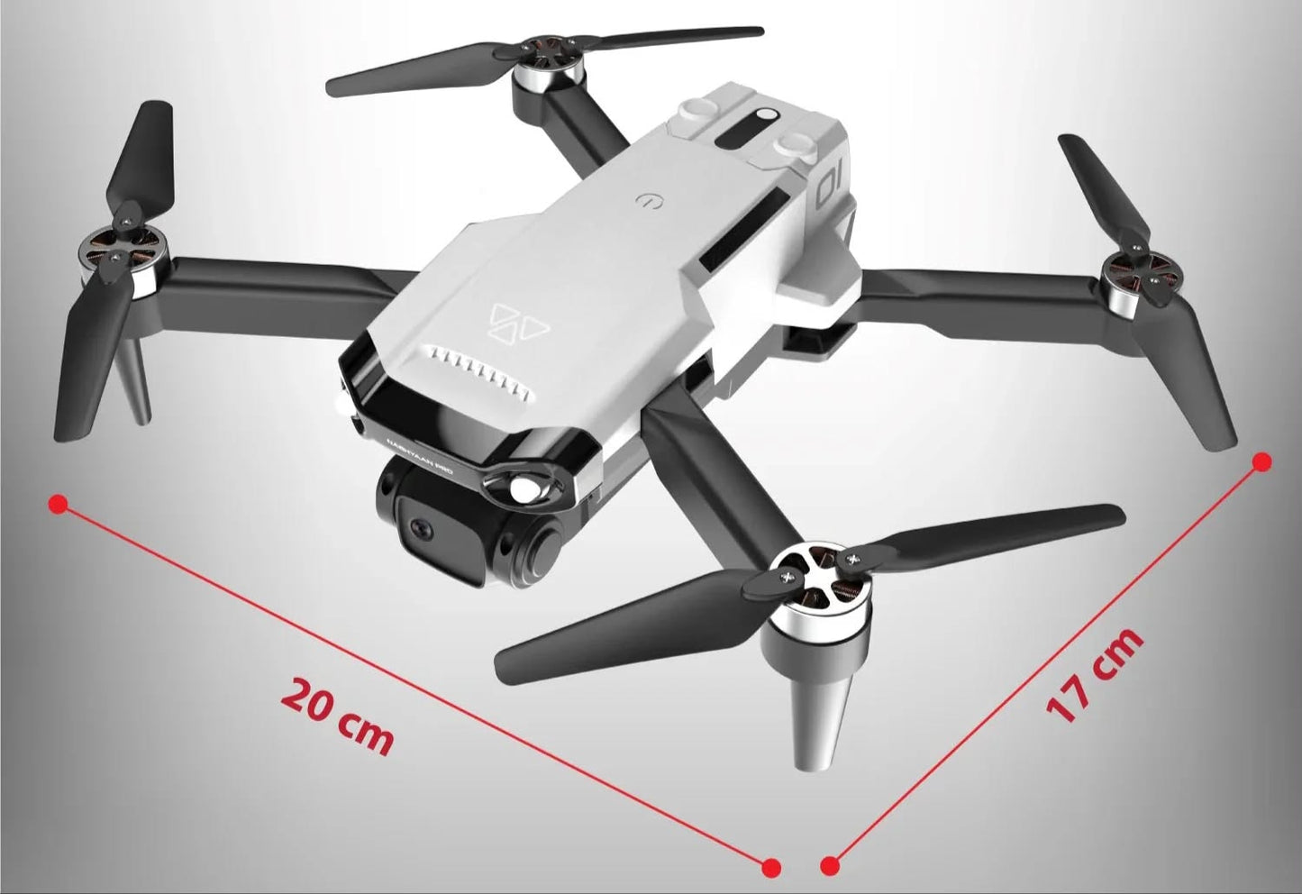 Nabhyaan PRO Drone with 4k Full HD Dual Camera, Range upto 4 km