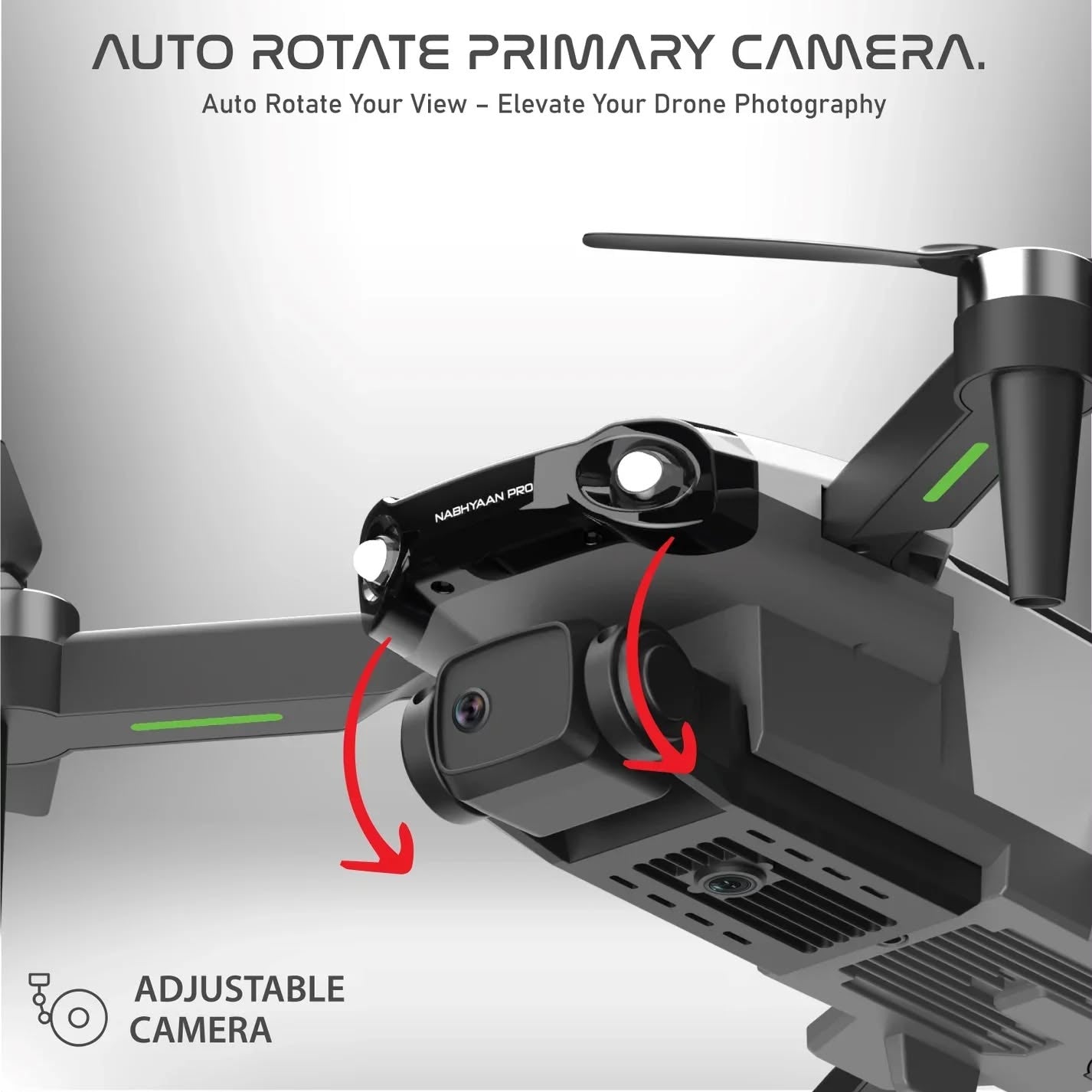 Nabhyaan PRO Drone with 4k Full HD Dual Camera, Range upto 4 km