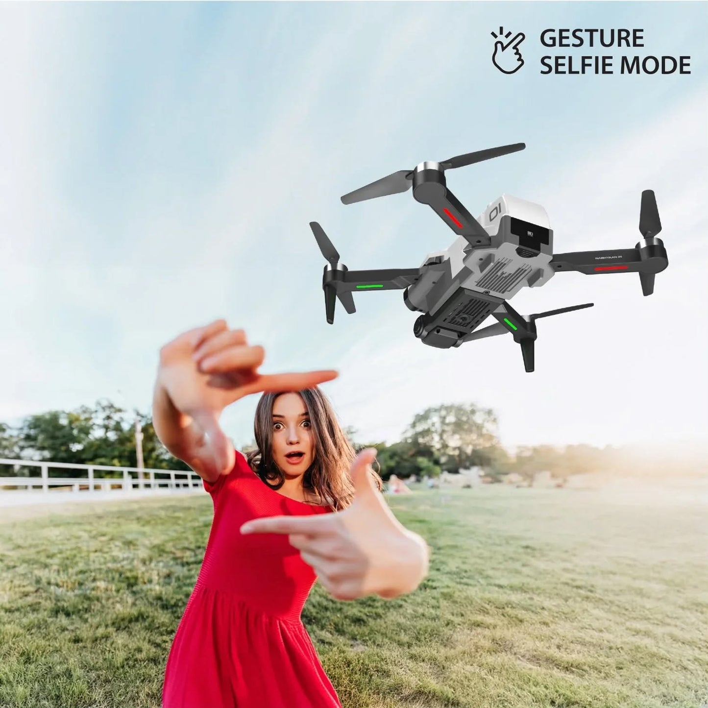 Nabhyaan PRO Drone with 4k Full HD Dual Camera, Range upto 4 km