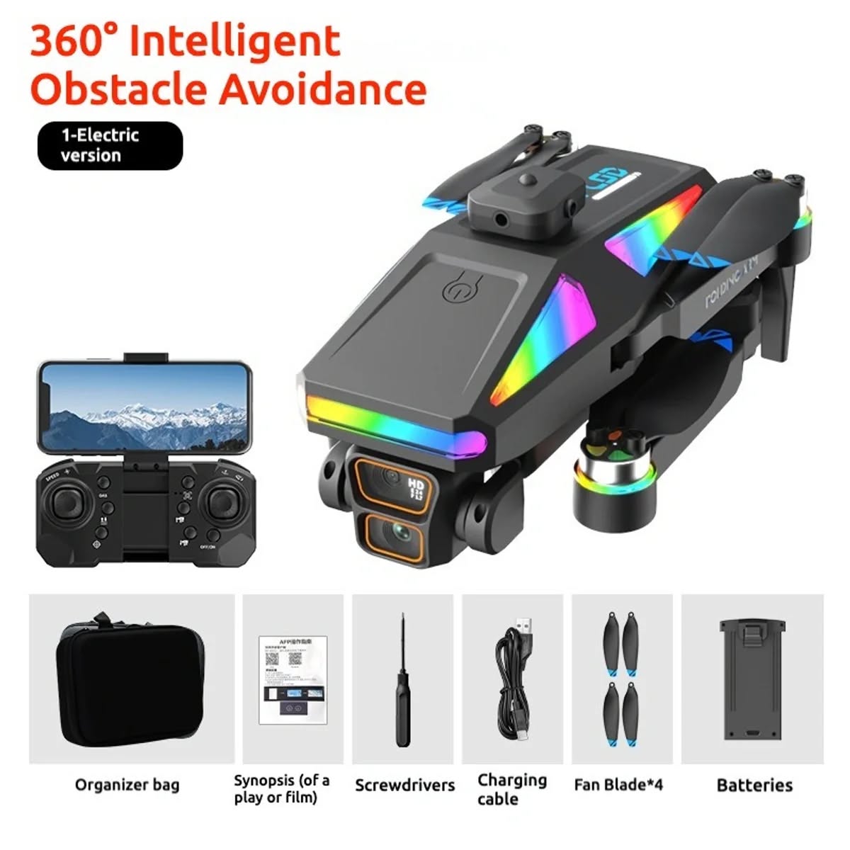 S5P GPS Drone with 4k Dual Cameras, Gesture Control, Precision Flight & One-Key Return