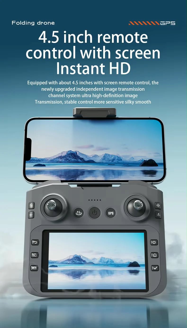 S5P GPS Drone with 4k Dual Cameras, Gesture Control, Precision Flight & One-Key Return