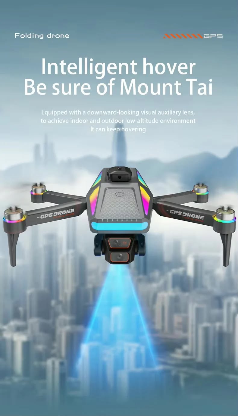 S5P GPS Drone with 4k Dual Cameras, Gesture Control, Precision Flight & One-Key Return