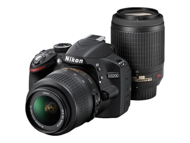 Nikon 24.2 MP CMOS Digital SLR with 18-55mm f/3.5-5.6 AF-S DX VR NIKKOR Zoom Lens (Black)